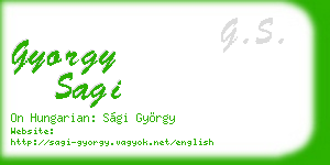 gyorgy sagi business card