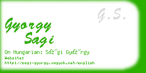 gyorgy sagi business card